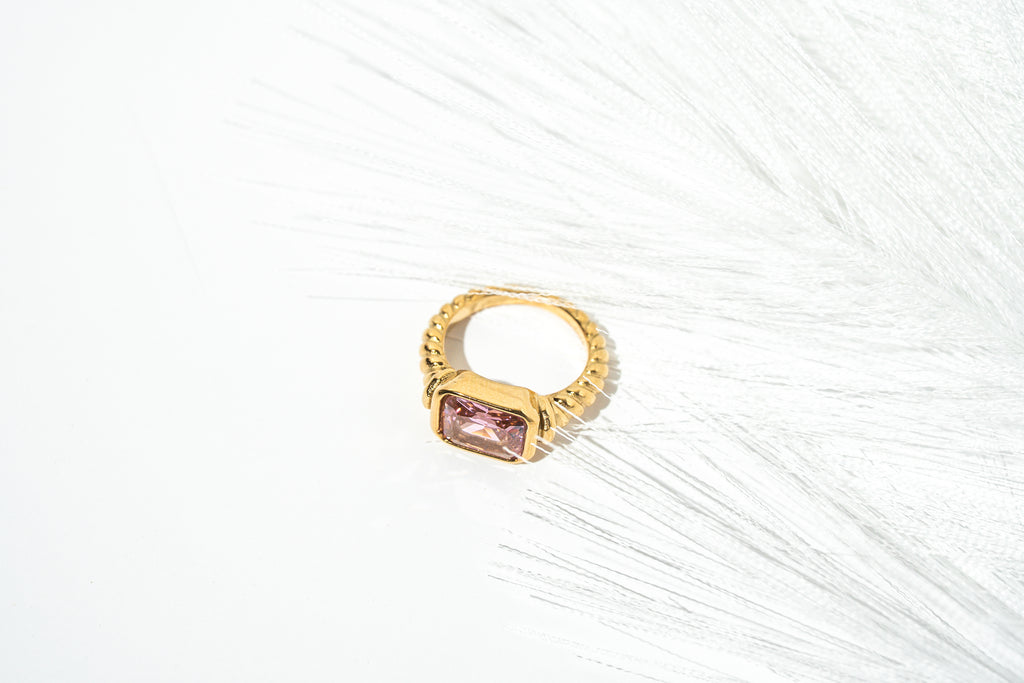 I Am Unapologetically Me PINK Zirconia Ring - HARMA