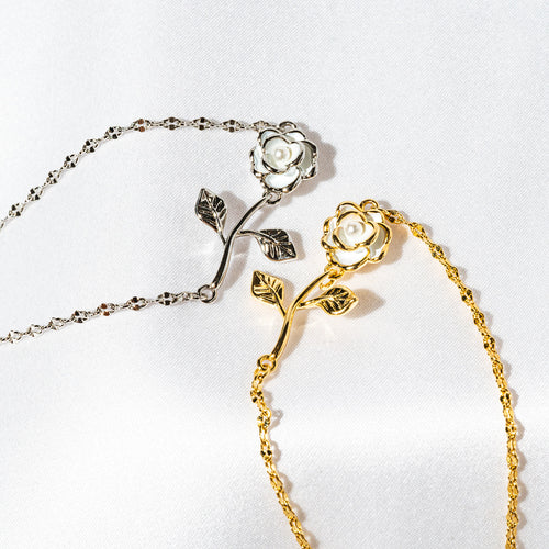 Harma Jewelry Blossom Rose Chain Bracelet - faith-inspired 18K gold plated bracelet for women