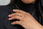 Harma jewelry dawn collection 14k gold plated Diagonal Tetris Block Adjustable Ring