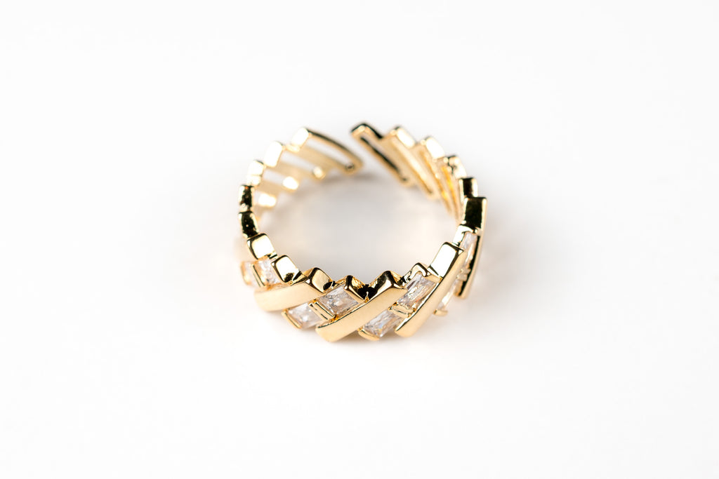 Diagonal Tetris Block Adjustable Ring - HARMA