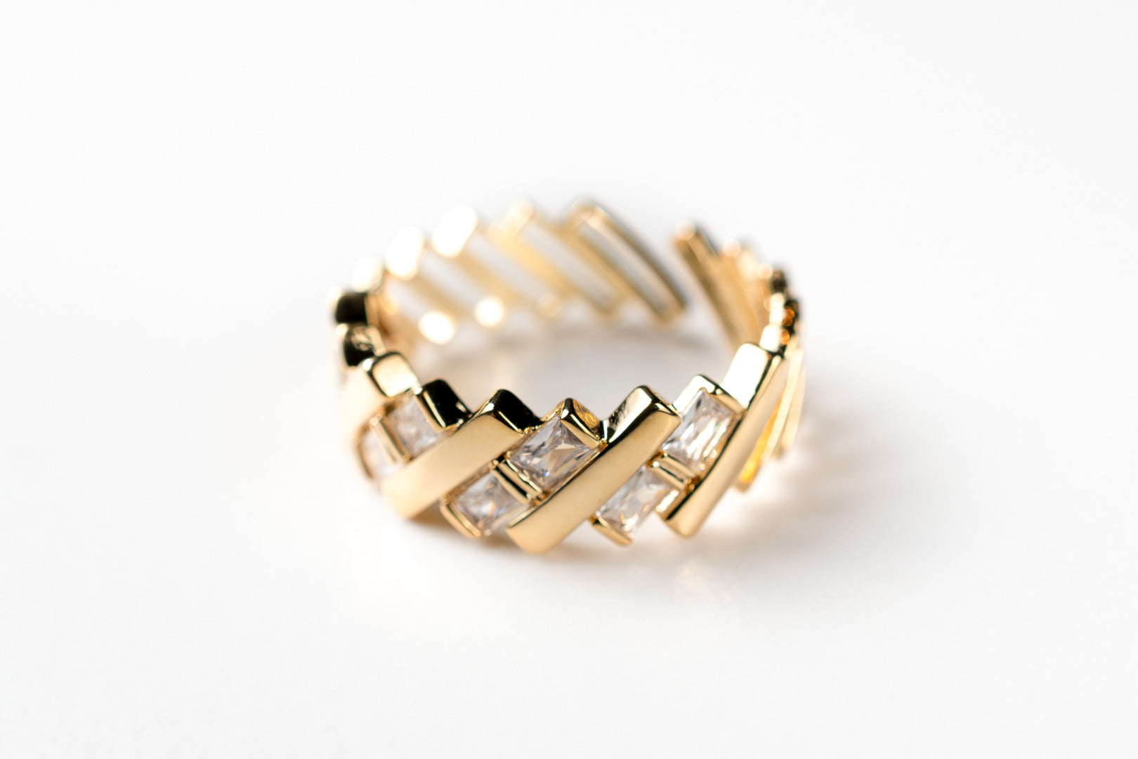 Diagonal Tetris Block Adjustable Ring - HARMA