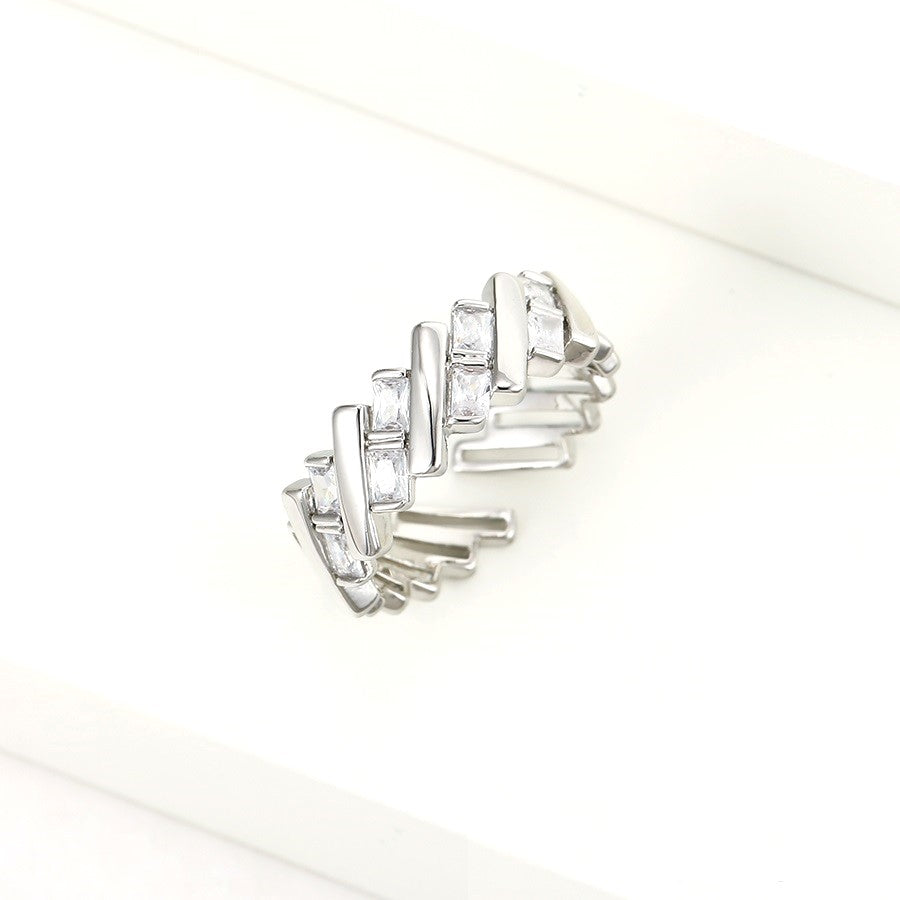 Diagonal Tetris Block Adjustable Ring - HARMA