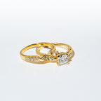Harma Jewelry Golden Grace Ring Set - faith-inspired 18K gold plated rings for women