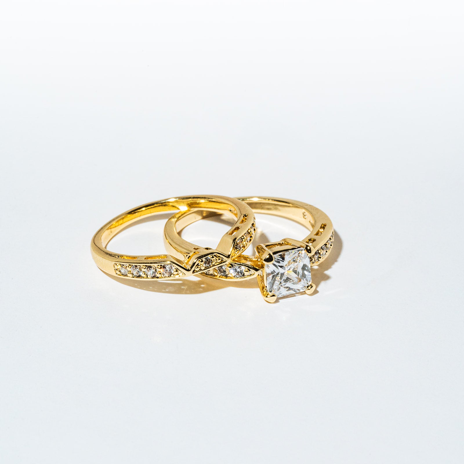 Harma Jewelry Golden Grace Ring Set - faith-inspired 18K gold plated rings for women