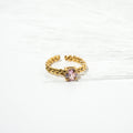 Harma Jewelry I Am Finding My Glow Adjustable Ring - everyday minimalist 18K gold plated rings for women