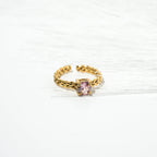 Harma Jewelry I Am Finding My Glow Adjustable Ring - everyday minimalist 18K gold plated rings for women