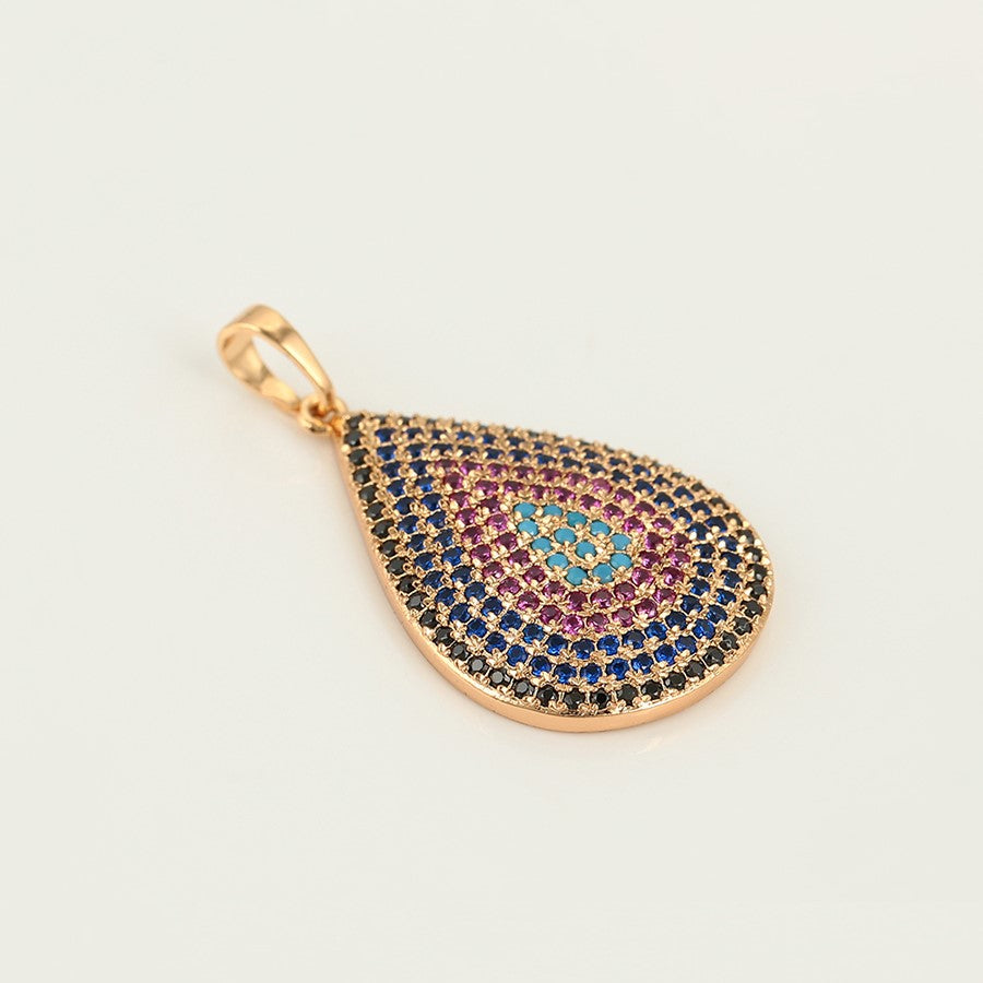 Harma Jewelry Compassionate Droplet Necklace - charity teardrop 18K gold plated necklace for women. Harma Jewelry Multicolor Compassionate 18k Gold Plated Teardrop Necklace. 