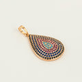 Harma Jewelry Compassionate Droplet Necklace - charity teardrop 18K gold plated necklace for women. Harma Jewelry Multicolor Compassionate 18k Gold Plated Teardrop Necklace. 