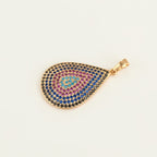 harma Jewelry Compassionate Droplet Necklace. Harma Jewelry Multicolor Compassionate 18k Gold Plated Teardrop Necklace