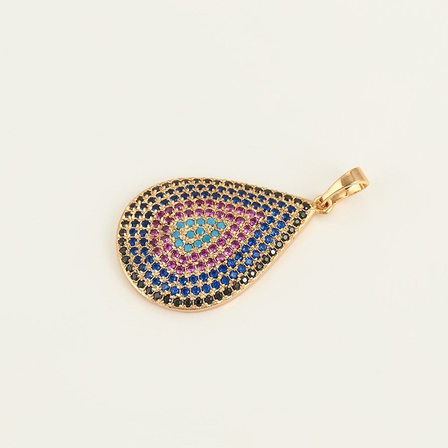 harma Jewelry Compassionate Droplet Necklace. Harma Jewelry Multicolor Compassionate 18k Gold Plated Teardrop Necklace