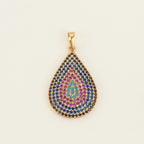harma Jewelry Compassionate Droplet Necklace. Harma Jewelry Multicolor Compassionate 18k Gold Plated Teardrop Necklace. 