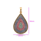 harma Jewelry Compassionate Droplet Necklace. Harma Jewelry Multicolor Compassionate 18k Gold Plated Teardrop Necklace Measurements. 