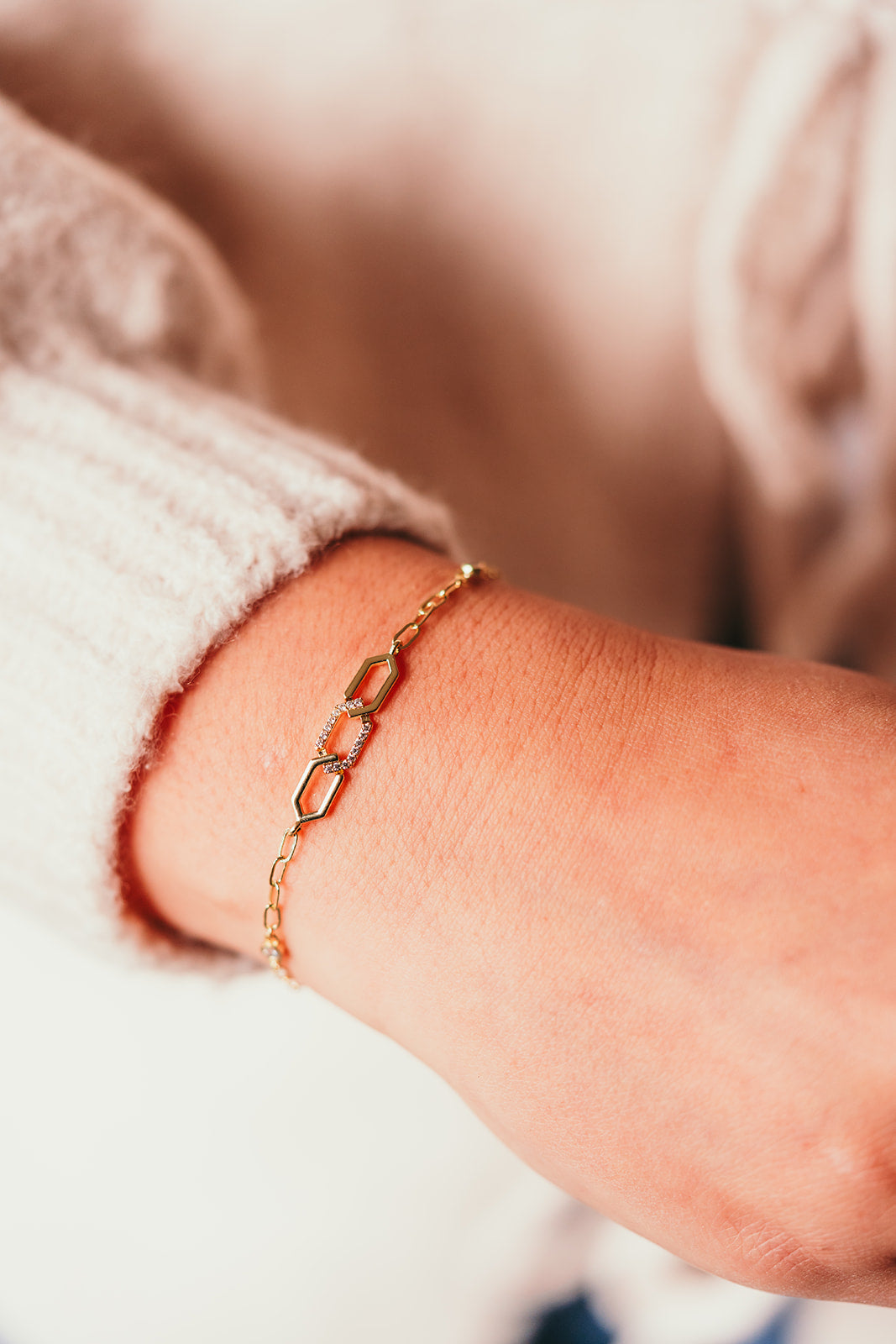 Harma Gold plated Honeycomb Radiance Bracelet