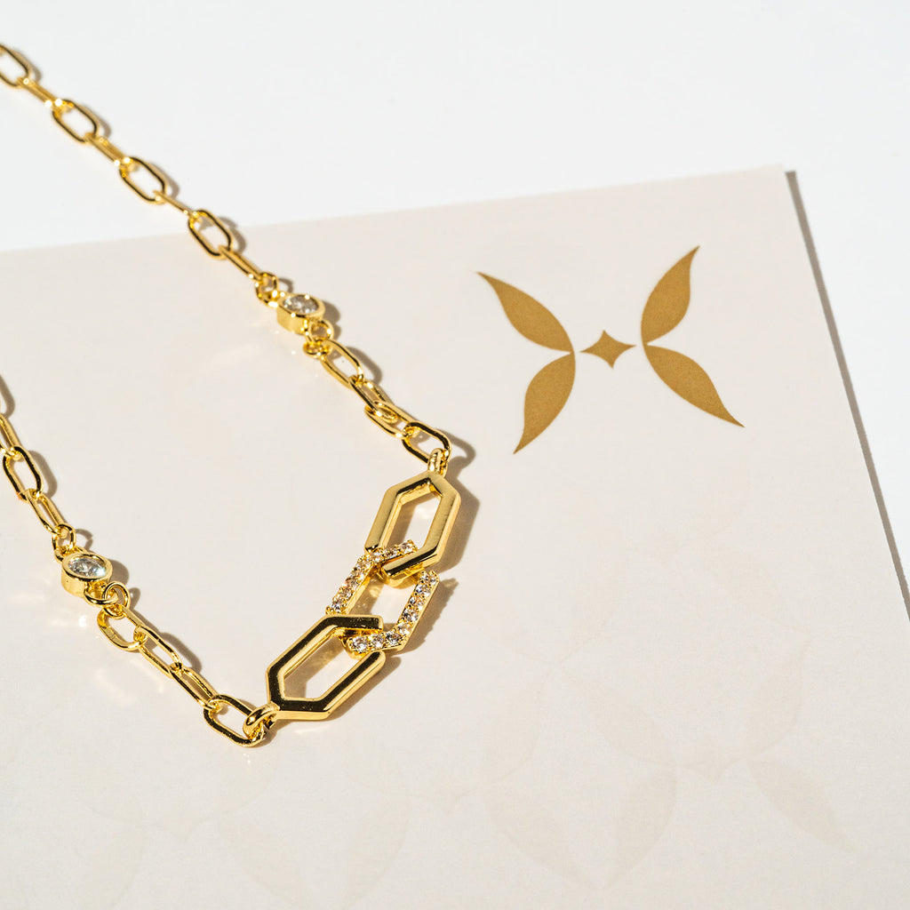 Harma Gold plated Honeycomb Radiance Bracelet