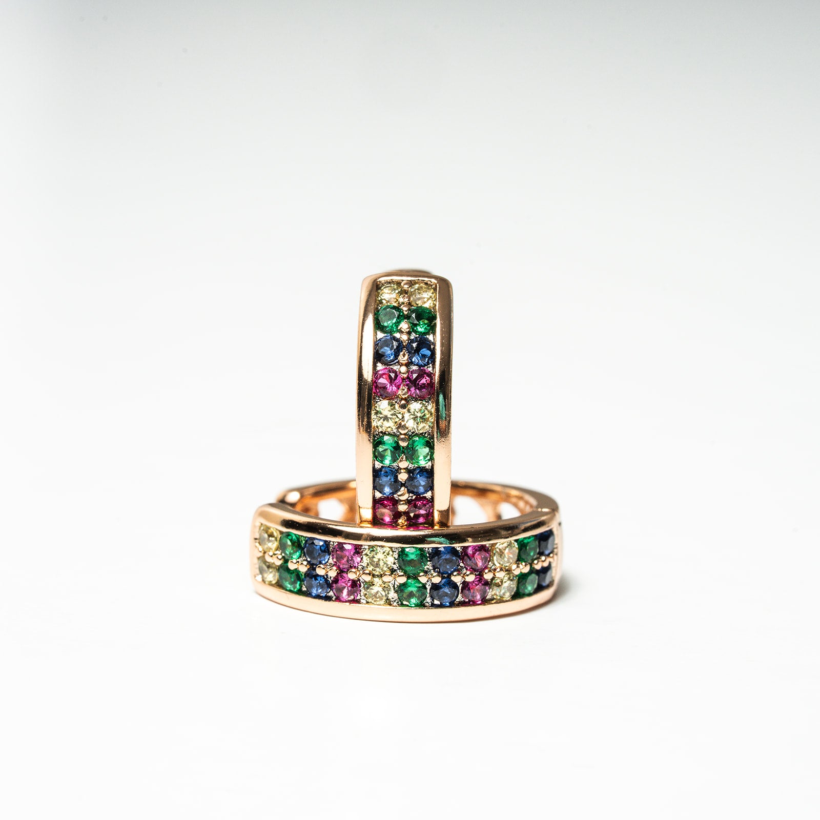 Harma Jewelry Vibrant Fusion Hoop Earrings
