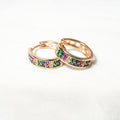 Harma Jewelry Vibrant Fusion Hoop Earrings - summer golden glow 18K gold plated earrings for women