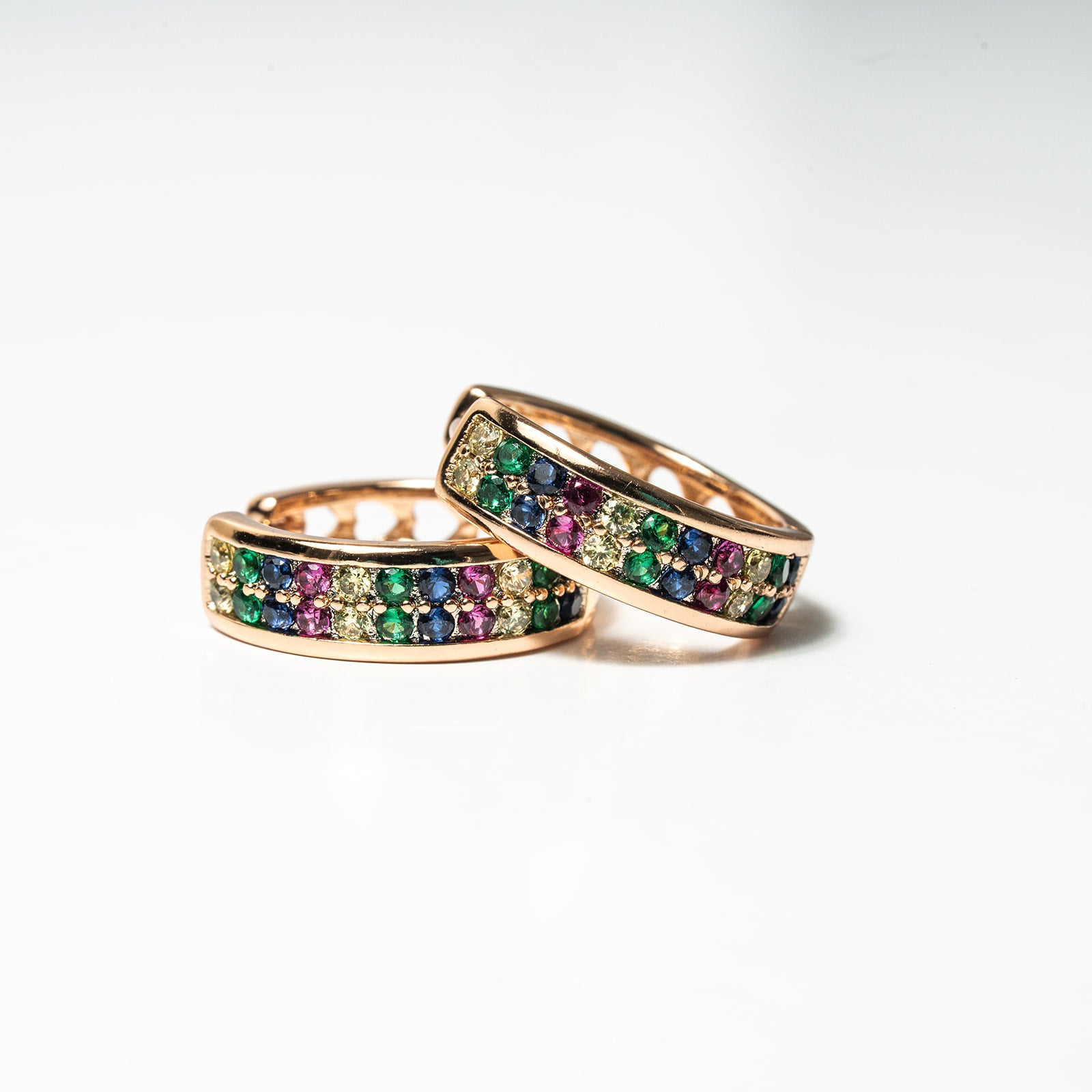 Harma Jewelry Vibrant Fusion Hoop Earrings