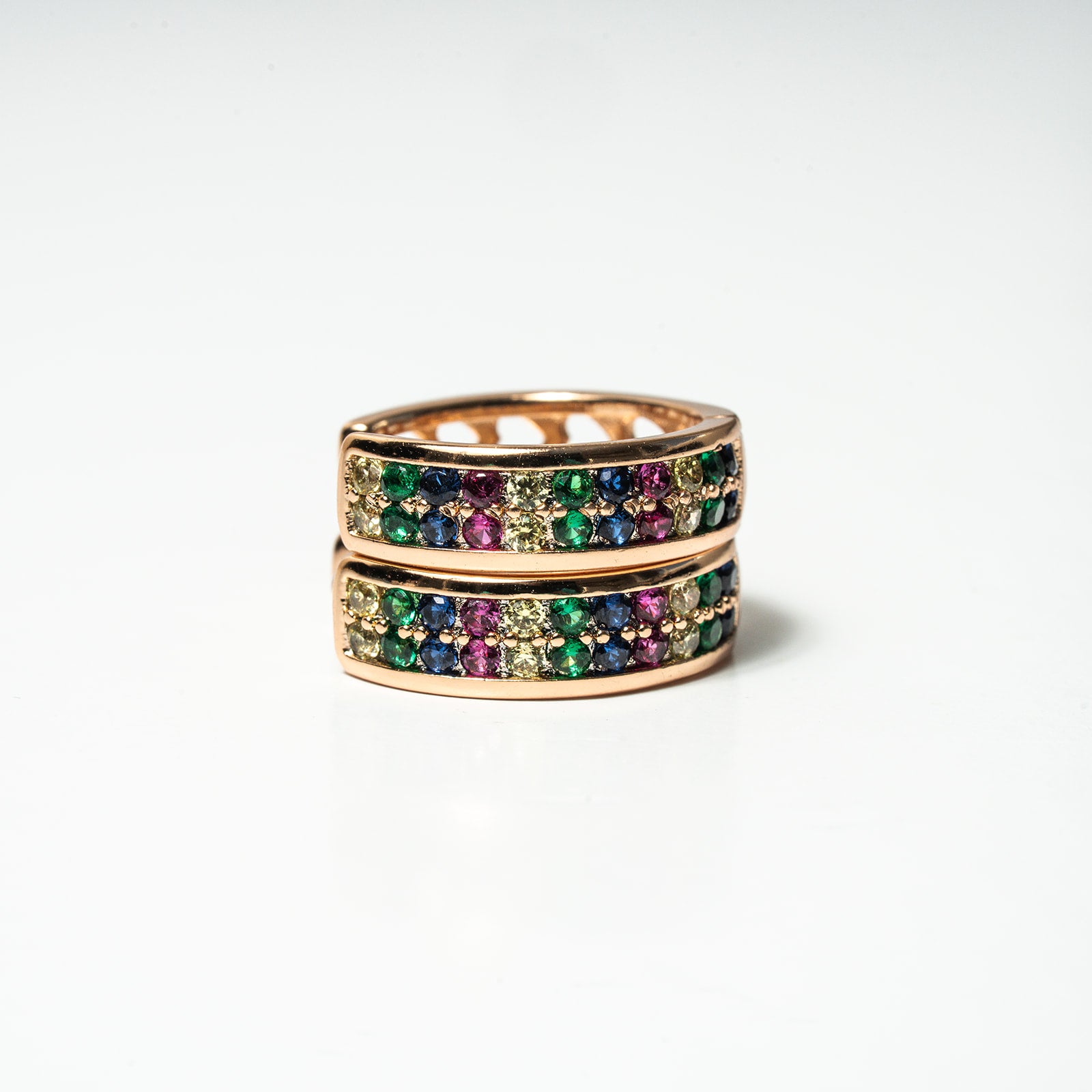 Harma Jewelry Vibrant Fusion Hoop Earrings