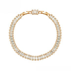 18k gold plated tennis bracelet harma jewelry baguette cut stones. Harma Jewelry Vogue Dazzling Baguette Tennis Bracelet Zirconia Gold Plated 18k