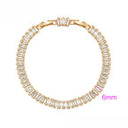18k gold plated tennis bracelet harma jewelry baguette cut stones. Harma Jewelry Vogue Dazzling Baguette Tennis Bracelet Zirconia Gold Plated 18k Measurements 