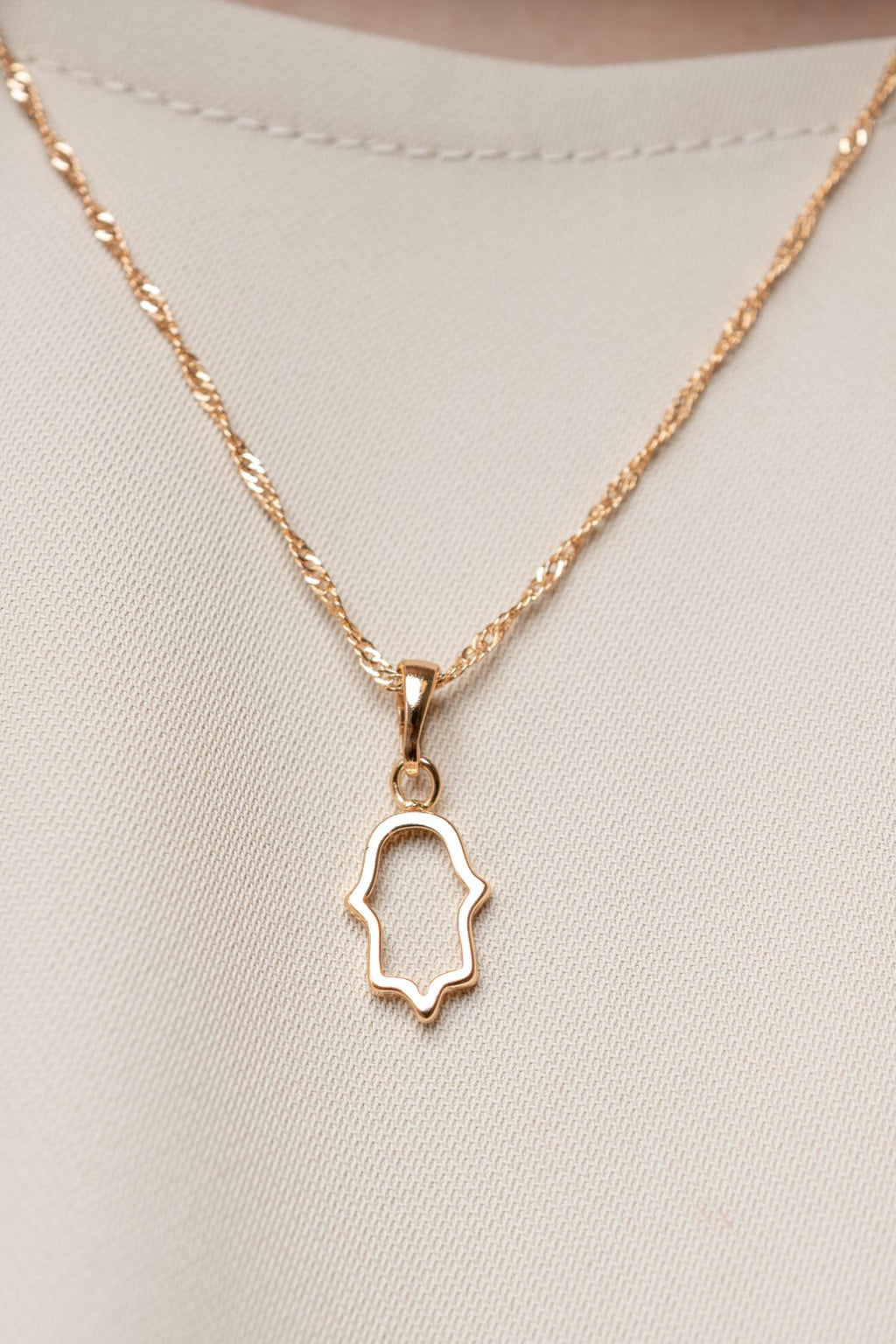 Minimalist Hand of Fatima Necklace - HARMA