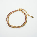 Harma Jewelry Dual Radiance PINK Tennis Bracelet - self-care pink 18K gold plated bracelet for women