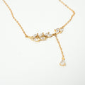 Harma Jewelry I Am Flourishing Sterling Silver Zirconia Necklace - everyday minimalist 18K gold plated necklace for women