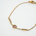 Harma Jewelry I Am Healing PINK Zirconia Bracelet - self-care pink 18K gold plated bracelet for women
