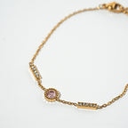 Harma Jewelry I Am Healing PINK Zirconia Bracelet - self-care pink 18K gold plated bracelet for women