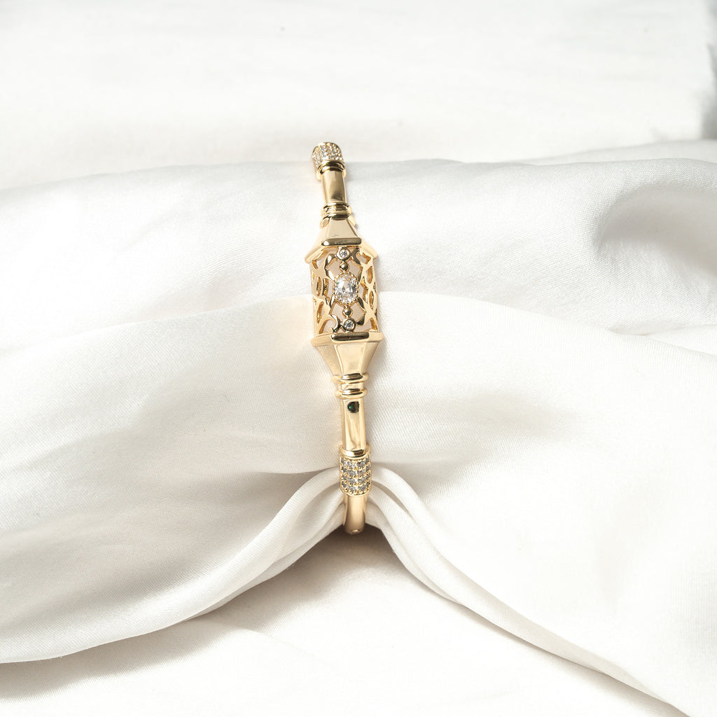 Harma Jewelry Luminous Noor Lantern Bracelet - faith-inspired 18K gold plated bracelet for women