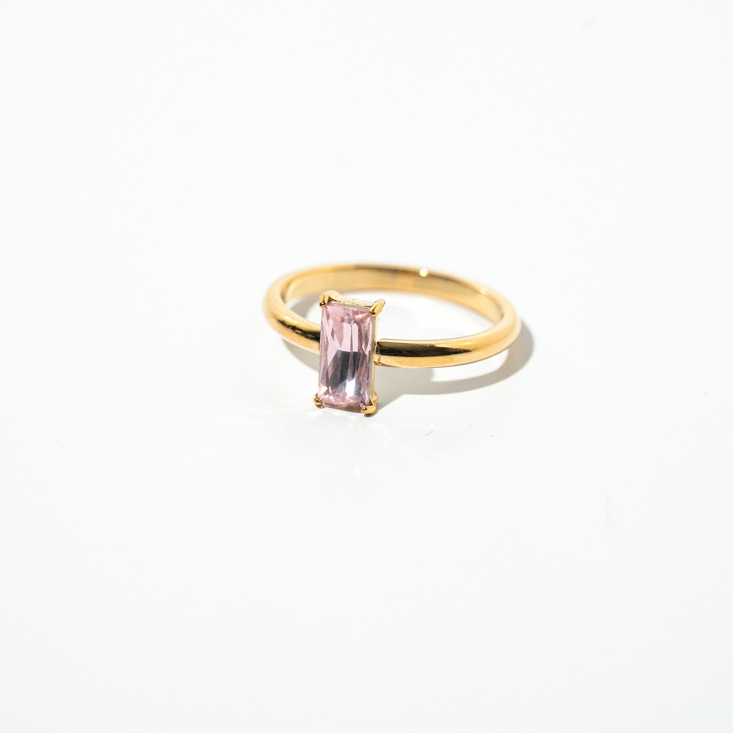 Quiet Strength Emerald Cut PINK Ring - HARMA