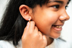 Whispers of PINK Crystal Huggie Earrings