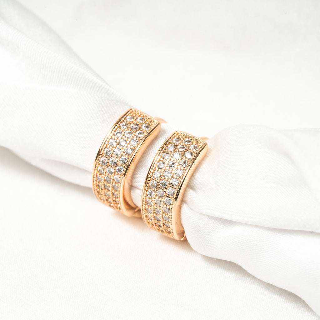 Harma Jewelry Sunbeam Hoop Earrings - summer golden glow 18K gold plated earrings for women