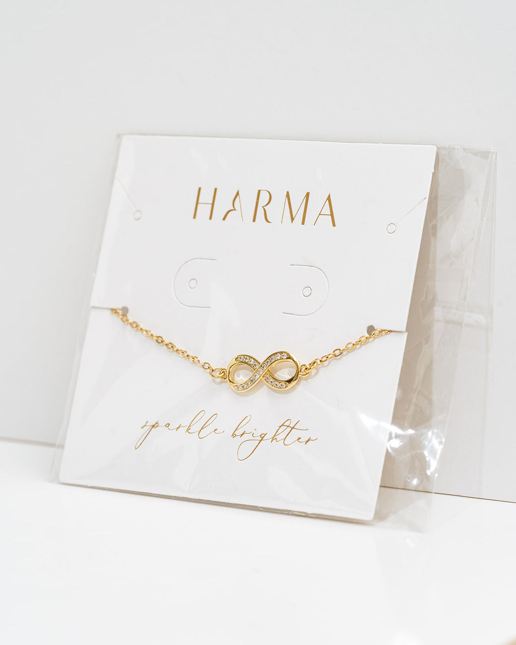 Harma Timeless Sparkling Infinity Bracelet gold plated 