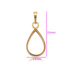 Harma minimal 18k gold plated droplet teardrop necklace 18k gold plated hypoallergenic and waterproof. Harma jewelry Gold Plated 18K Minimalist Teardrop Necklace