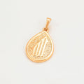 Harma Jewelry Gracious God Allah Gold Teardrop Necklace - charity teardrop 18K gold plated necklace for women. Harma jewelry Allah 18k Gold Plated Teardrop Necklace