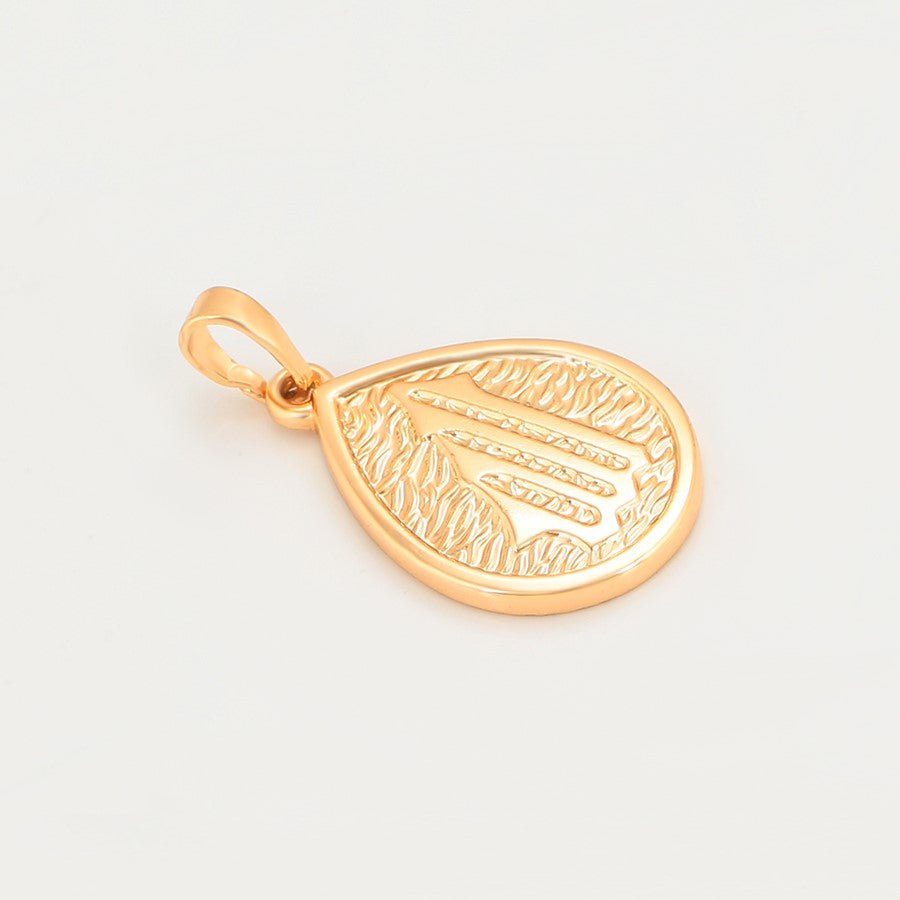 Harma Jewelry 18k gold plated Gracious God Gold Teardrop Necklace. Harma jewelry Allah 18k Gold Plated Teardrop Necklace