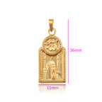 Harma Jewelry Holy Mosque gold tone Allah Necklace. Harma jewelry divine Holy Mosque Allah Necklace Gold Plated 18k. 
