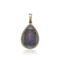 harma jewelry 18k gold plated teardrop zirconia and turquoise necklace fundraising product. Harma jewelry droplets 18k Gold Plated Turquoise/Multicolor Droplet Necklaces Pendant