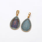Harma Jewelry Nurture Turquoise Droplet Necklace - charity teardrop 18K gold plated necklace for women. Harma jewelry droplets 18k Gold Plated Turquoise/Multicolor Droplet Necklaces. 