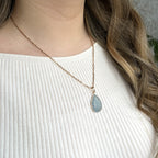 harma jewelry 18k gold plated teardrop zirconia and turquoise necklace fundraising product. Harma jewelry droplets 18k Gold Plated Turquoise/Multicolor Droplet Necklaces.