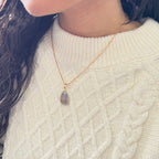 Harma Jewelry Nurture Turquoise Droplet Necklace. Harma jewelry droplets 18k Gold Plated Turquoise/Multicolor Droplet Necklaces