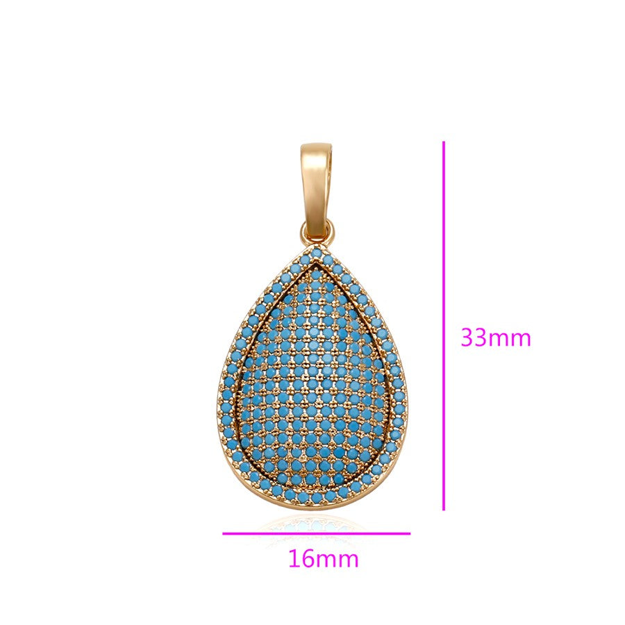 harma jewelry 18k gold plated teardrop zirconia and turquoise necklace fundraising product. Harma jewelry droplets 18k Gold Plated Turquoise/Multicolor Droplet Necklaces Pendant Measurements. 