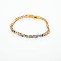 Harma Jewelry Moments of PINK Tennis Bracelet - self-care pink 18K gold plated bracelet for women