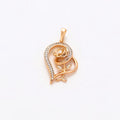 Harma Jewelry Enchanted Heart and Rose Necklace - everyday minimalist 18K gold plated necklace for women
