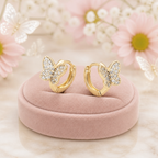 Harma Girls Flutter Sparkle Hoop Earrings