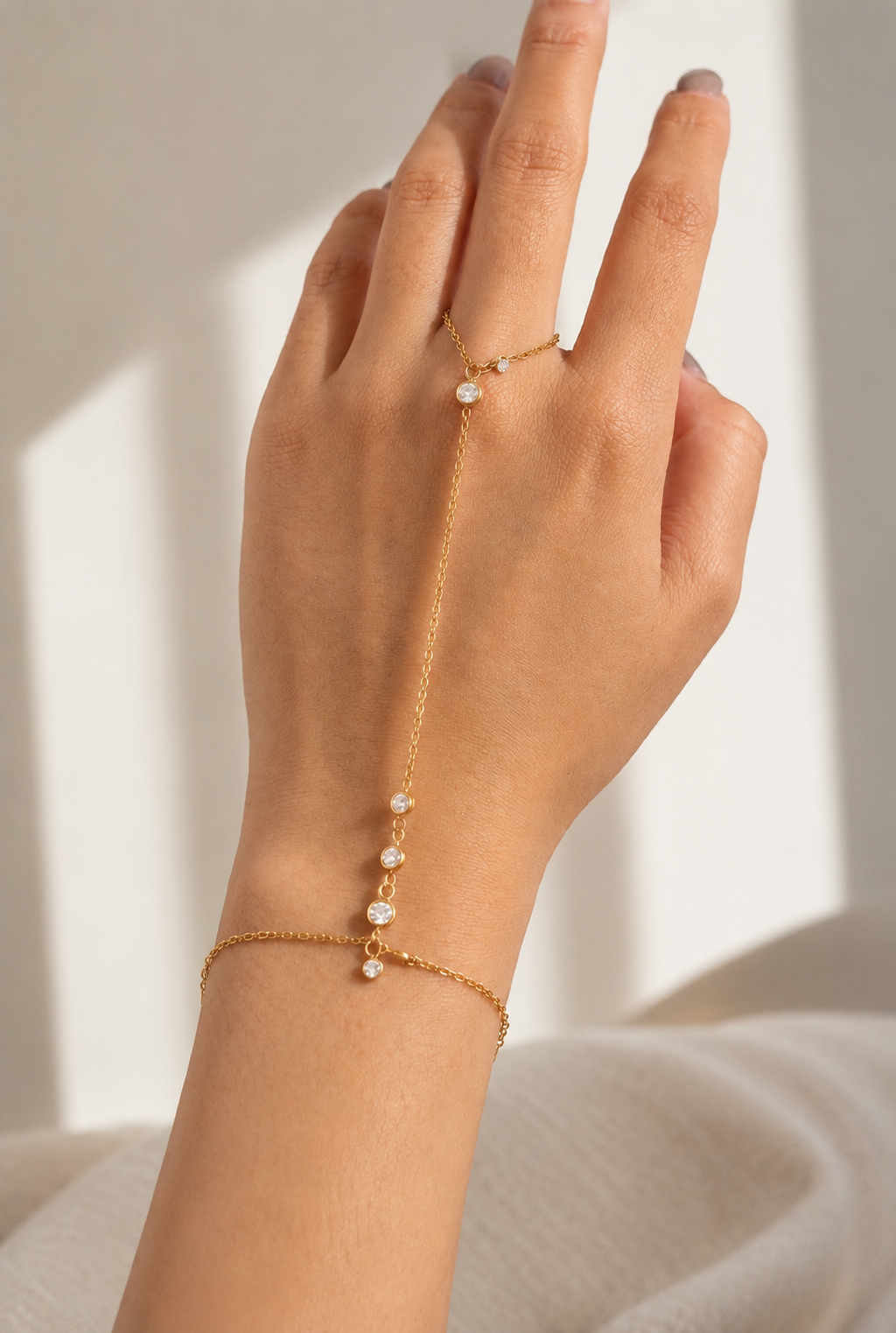 Sunlit Cascade Hand Chain