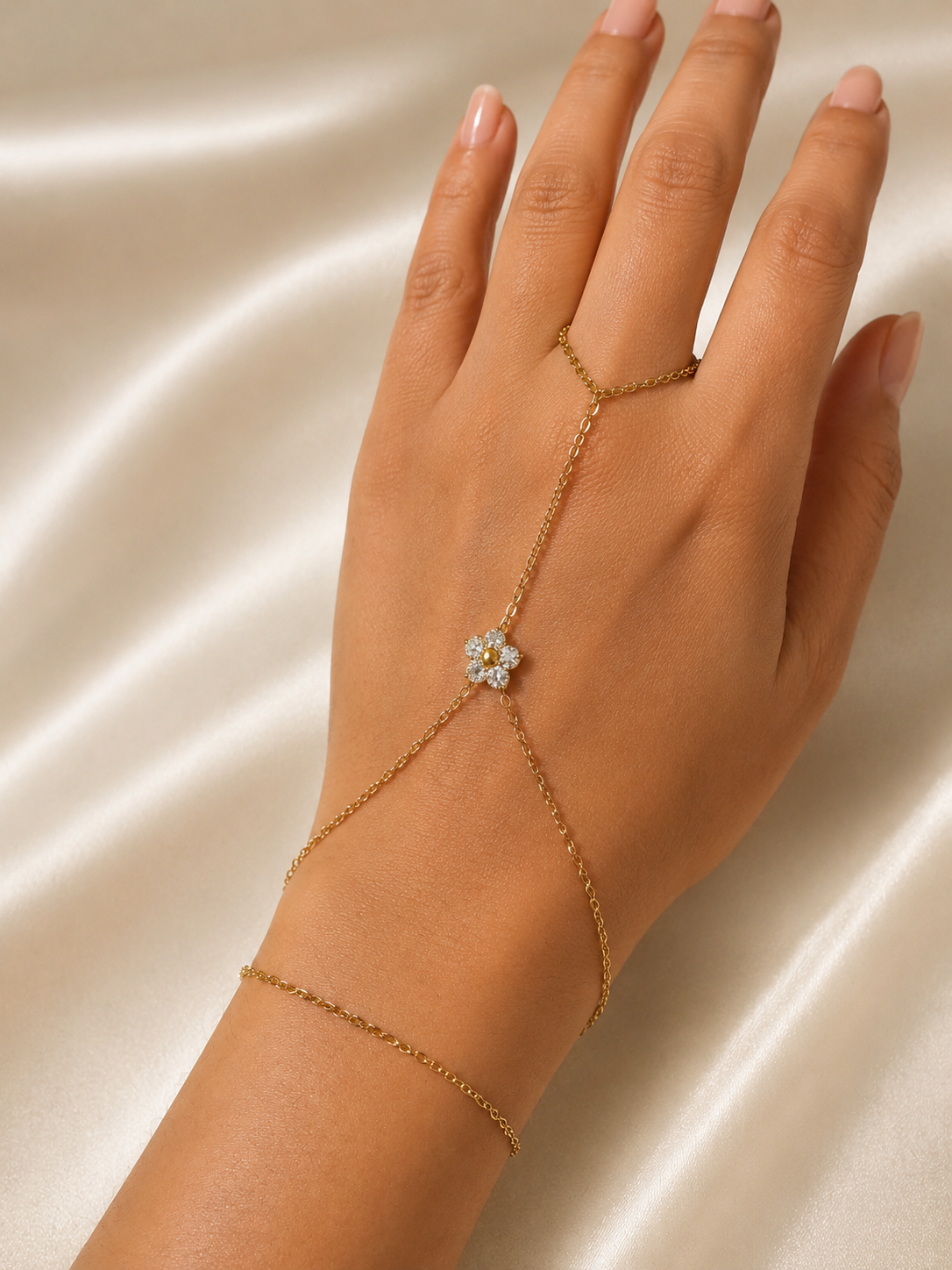 Dazzling Bloom Hand Chain