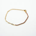Harma Jewelry I Am Becoming PINK Link Bracelet - self-care pink 18K gold plated bracelet for women