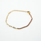 Harma Jewelry I Am Becoming PINK Link Bracelet - self-care pink 18K gold plated bracelet for women